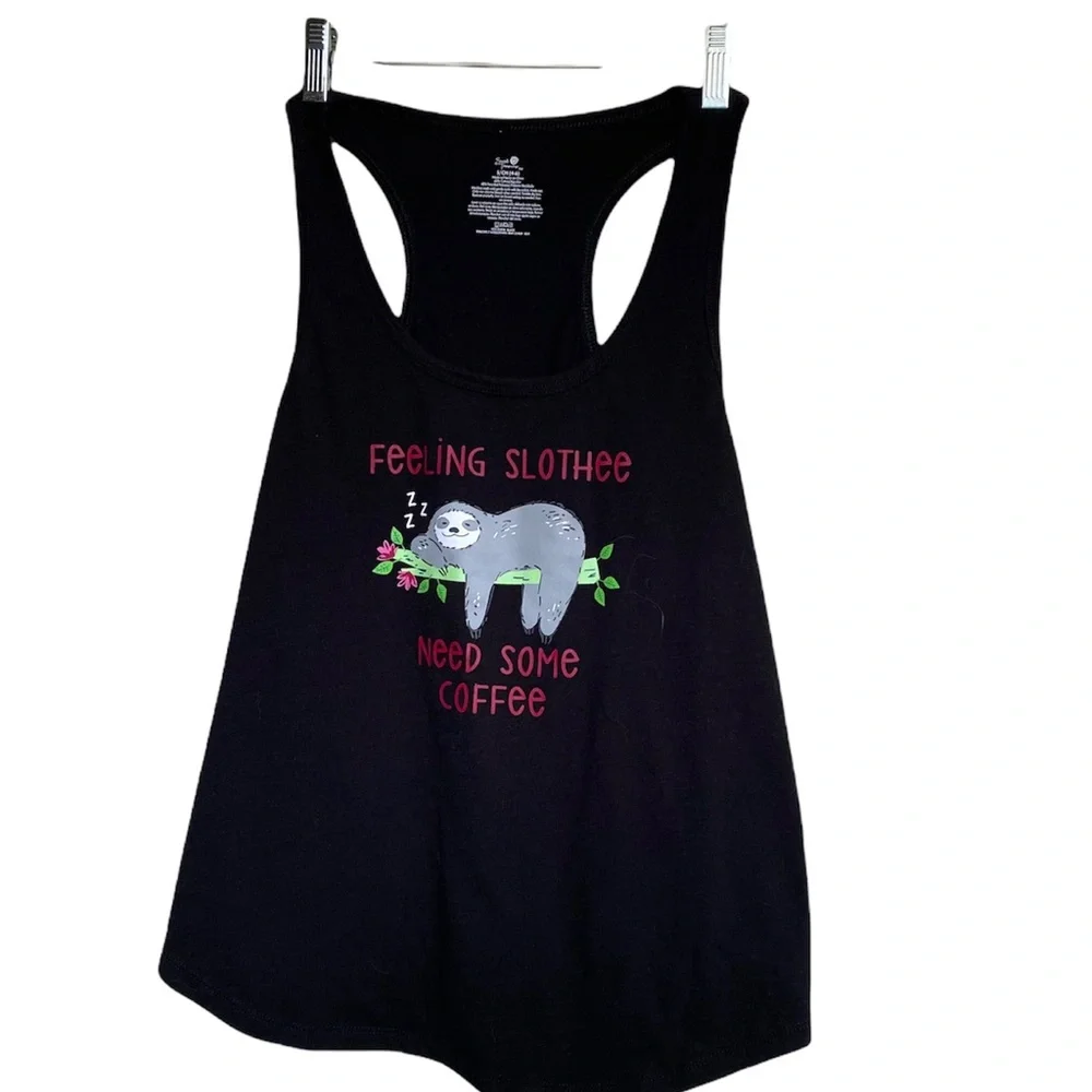 Secret Treasures Girls S/CH 4-6 Sleep Top Knit SLOTH/COFFEE Pajama .